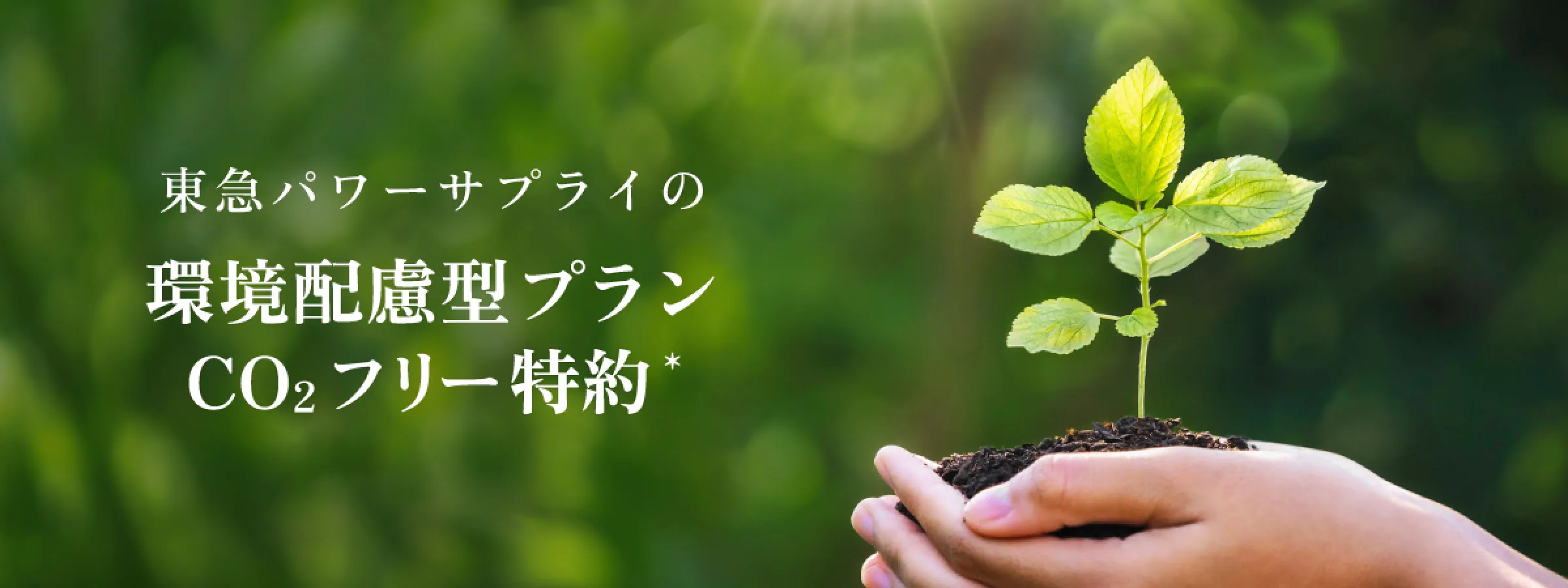 東急パワーサプライの環境配慮型プラン CO₂フリー特約*