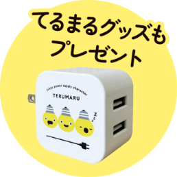 てるまるグッズもプレゼント